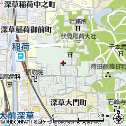 京都府京都市伏見区深草藪之内町55周辺の地図