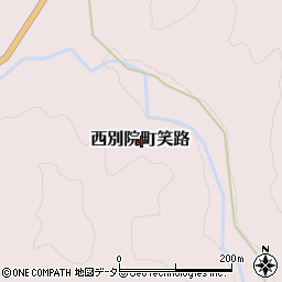 京都府亀岡市西別院町笑路周辺の地図
