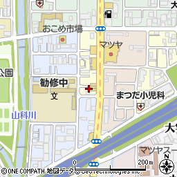 京都府京都市山科区大宅烏田町20周辺の地図