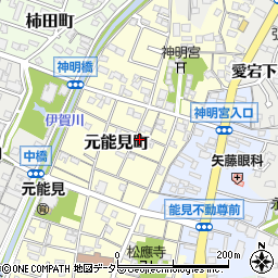 愛知県岡崎市元能見町127周辺の地図