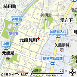 愛知県岡崎市元能見町91周辺の地図