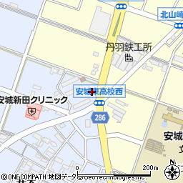 愛知県安城市新田町縦町45-1周辺の地図