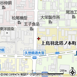 京都府京都市南区上鳥羽北塔ノ本町周辺の地図