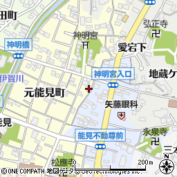 愛知県岡崎市元能見町77周辺の地図