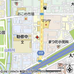 京都府京都市山科区大宅烏田町30周辺の地図