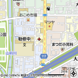 京都府京都市山科区大宅烏田町29周辺の地図