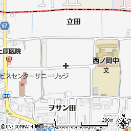 京都府向日市物集女町（田原）周辺の地図