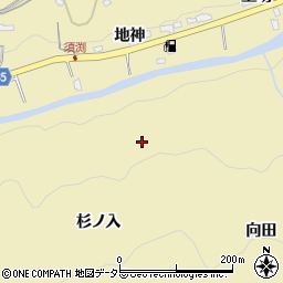 愛知県岡崎市須淵町杉ノ入周辺の地図