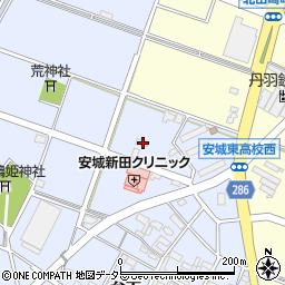 愛知県安城市新田町縦町37周辺の地図