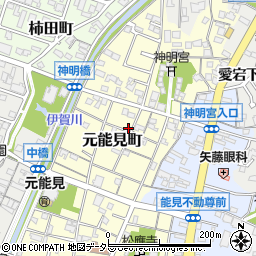 愛知県岡崎市元能見町97周辺の地図