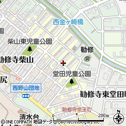 京都府京都市山科区勧修寺堂田周辺の地図