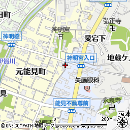 愛知県岡崎市元能見町76周辺の地図