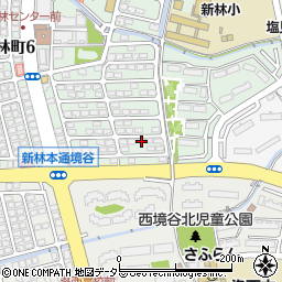 西新林町テラスハウス周辺の地図