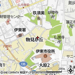 静岡県伊東市物見が丘1-24周辺の地図