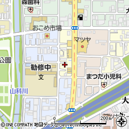 京都府京都市山科区大宅烏田町33周辺の地図