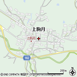 滋賀県蒲生郡日野町上駒月1257周辺の地図