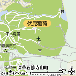京都府京都市伏見区深草笹山町周辺の地図