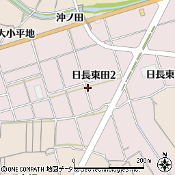 愛知県知多市日長東田周辺の地図