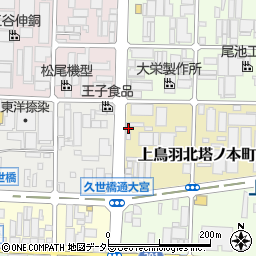 京都府京都市南区上鳥羽北塔ノ本町26周辺の地図