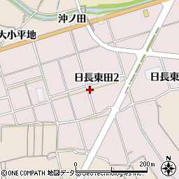 愛知県知多市日長東田周辺の地図