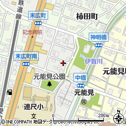愛知県岡崎市城北町周辺の地図