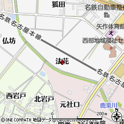 愛知県岡崎市宇頭町法花周辺の地図