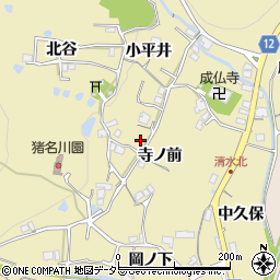 兵庫県川辺郡猪名川町清水寺ノ前周辺の地図