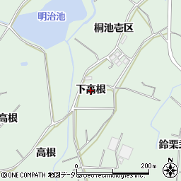 愛知県東浦町（知多郡）緒川（下高根）周辺の地図