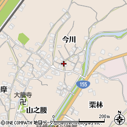 愛知県知多市日長今川5周辺の地図