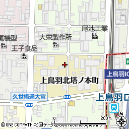 京都府京都市南区上鳥羽北塔ノ本町7周辺の地図