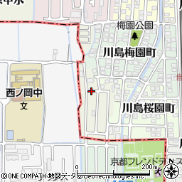 京都府京都市西京区川島流田町周辺の地図