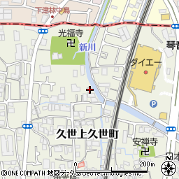京都府京都市南区久世上久世町90周辺の地図