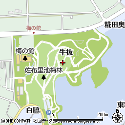 愛知県知多市佐布里牛抜周辺の地図