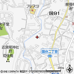 滋賀県大津市国分1丁目周辺の地図