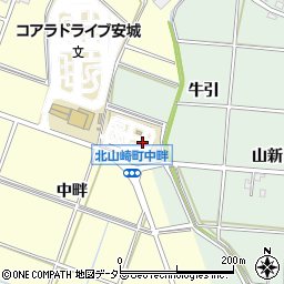 愛知県安城市西別所町稲堤周辺の地図