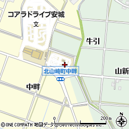 愛知県安城市西別所町（稲堤）周辺の地図