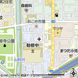 ハーモニーテラス勧修寺平田町周辺の地図