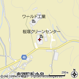 亀岡市桜塚クリーンセンター工場棟周辺の地図