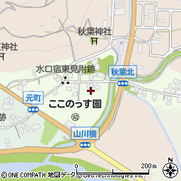 滋賀県甲賀市水口町秋葉周辺の地図