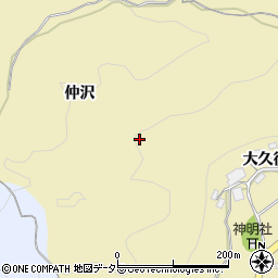 愛知県岡崎市岩戸町仲沢周辺の地図