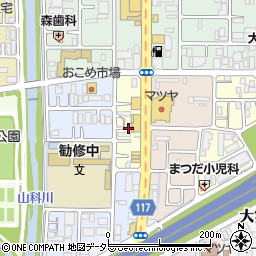 京都府京都市山科区大宅烏田町47周辺の地図