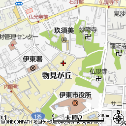 静岡県伊東市物見が丘1周辺の地図