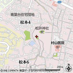 神明松乃神社周辺の地図