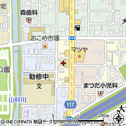 京都府京都市山科区大宅烏田町50周辺の地図