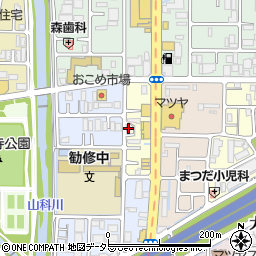 京都府京都市山科区大宅烏田町57周辺の地図