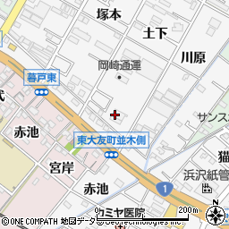 岡崎通運株式会社　本社周辺の地図