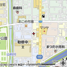 京都府京都市山科区大宅烏田町60周辺の地図