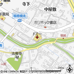 ドミー稲熊店周辺の地図