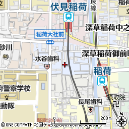 京都府京都市伏見区深草秡川町18周辺の地図
