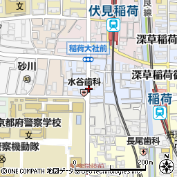 京都府京都市伏見区深草秡川町周辺の地図
